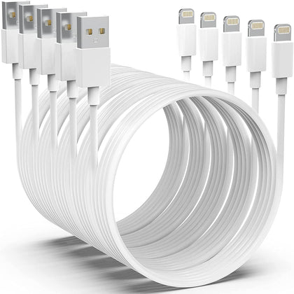 AZMOGDT ?Apple MFi Certified iPhone Charger 5pack[6/6/6/10/10FT] Long Lightning Cable Fast Charging Cord iPhone Charging Cable Compatible iPhone 14/14 Pro/Max/13/12/11 Pro Max/XS MAX/XR/XS/X/8/Plus