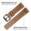 TRUMiRR Watchband for Fenix 7X Pro Sapphire Solar / 6X Pro / 5X Plus, 26mm Quick Release Watch Band Genuine Cowhide Leather Strap for Garmin Epix Pro 51mm / Fenix 3 / Descent Mk1 Mk2 Mk2i / Enduro 2