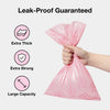 VETRESKA Dog Poop Bag Dispenser with Cherry Blossom Scented Bags, Leak Proof, Extra Thick Waste 1 Count Holder and 105 Bags for Walking Cats Litter, Pink