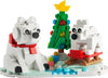 LEGO Wintertime Polar Bears 40571 Christmas Décor Building Kit, Polar Bear Gift, Great Stocking Stuffer for Kids, Features a Christmas Tree Toy and Two Polar Bear Toys