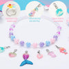 ShineySky Kids Jewelry for Girls, 18pcs Mermaid Necklaces Bracelets Headband Rings Earrings, Costume Dress Up Toys Princess Accessories Set for Age 3 4 5 6 7 8+ Year Old