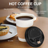 FIFWVGP 100 Pack 12 oz Disposable Coffee Cups with Lids, Sleeves and Stir Straws, Paper Coffee Cups with Lids, To Go Hot Coffee Cups for Home, Office, Cafes, Wedding and Parties