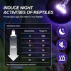 WACOOL 4 Pack Reptile Night Heat Lamp, 100W Night Heat Lamp for Reptiles & Amphibians,Simulate Nature Moonlight Purple Night Light for Bearded Dragon Lizard Snake Crab