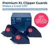 Clipquik Premium XL Clipper Guards, Extra Strong and Sturdy, 2.5 Inch (64mm) 2.25 Inch (57mm) 2 Inch (51mm) (#20, 18, 16) Extra Long, Large Guide Comb Set Fits Most Wahl Full Size Hair Clippers