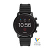 Fossil Men's Gen 4 Explorist HR Heart Rate Stainless Steel and Silicone Touchscreen Smartwatch, Color: Black (Model: FTW4018)