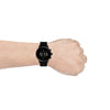 Fossil 44mm Gen 5 Carlyle Stainless and Silicone Touchscreen Smart Watch with Heart Rate, Color: Black (Model: FTW4025)