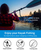 OCEANBROAD Kayak Paddle Leash with D-Ring Stretchable Bungee Strap Lanyard Rope for SUP Kayaking Boating Canoeing Fishing Pole Rod 5-7 Feet Black 1 Pack