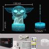 3D Night Light for Kids, 16 Color Change Baby Light for Room Decor, USB Charge 3D Illusion Lamp with Timing Function Remote Control, for Kids Best Star Wars Fans Christmas Birthday Gifts