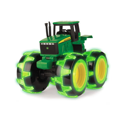 John Deere Tractor - Monster Treads Lightning Wheels Motion Activated Light Up Truck Toy Toys Kids Ages 3 Years and Up,Green