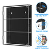 NIUBEE Acrylic Baseball Card Display Case, Sports Card Display Frame Wall Mount with UV Protection Clear View, Trading Card Display Case with Magnetic Door for Football Basketball Hockey, Vertical