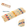 2 Sets Jacks Game Toys Wooden Pickup Sticks Game with Box Include 2 Pieces Red Rubber Balls and 20 Pieces Metal Jacks for Christmas Retro Party Favors