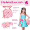 Kids Pretend Play Little Girl Purse Accessories, Princess Toy Cell Phone Fake Makeup Handbag Wallet Sunglasses Keys Credit Card Water Bottle Birthday Gifts Toys for 3 4 5 6 7 8 9 10+ Year Old Girls