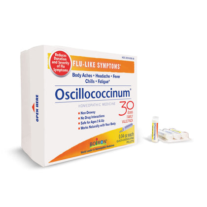 Boiron Oscillococcinum for Relief from Flu-Like Symptoms of Body Aches, Headache, Fever, Chills, and Fatigue - 30 Count