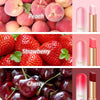 BINGBRUSH 3 Pcs Peach Strawberry Red Cherries Color Changing Lipstick Queen,Long Lasting Lip Care Moisturizer Lip Balm Korean Magic Lip Gloss Lip Tint Stain Makeup Lipstick Set