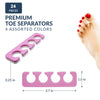 Toe Separators Set - Premium Pedicure Tool Kit 24 Pieces Super Soft & Durable Two Tone ZMOI