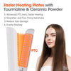Quico Hair Straightener, Professional Negative Ion Flat Iron Hair Straightener, 15s Fast Heating, Temp Memory, 320?-450?, 110-240V, Auto-Off, with Glove and Clips, Gift, White