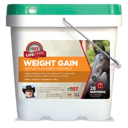 Formula 707 Weight Gain Crumble Equine Supplement, 7lb Bucket - Palatable, Calorie-Rich Nutritional Support for Hard-to-Keep and Senior Horses