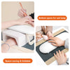 Diesisa Nail Arm Rest, Foldable PU Leather Nail Hand Rest For Manicure, with Soft Nail Mat for Table, Soft Hand Rest for Acrylic Nails/Nail Hand Pillow for Manicure Salon Use-white