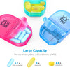 Weekly Pill Organizer 2 Times a Day, ZIKEE AM PM Pill Box with 7 Detachable Pill Case, BPA-Free & Portable 7 Day Pill Organizer with Large Storage to Hold Medication, Vitamins and Fish Oils