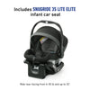 Graco Modes Nest Travel System, Includes Baby Stroller with Height Adjustable Reversible Seat, Pram Mode, Lightweight Aluminum Frame and SnugRide 35 Lite Elite Infant Car Seat, Sullivan
