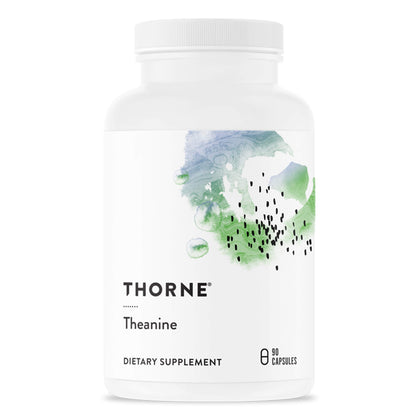 THORNE Theanine - 200mg of L-Theanine - Support a Healthy Stress Response, Relaxation, and Focus - Increases Brain Alpha-Wave Production - 90 Capsules