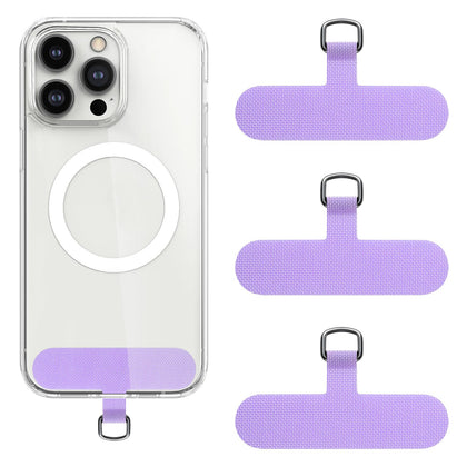 simarro 3Pcs Phone Tether Tab Pads, Cell Phone Strap Patch Pads Universal Mobile Phone Chain Phone Lanyard for Phone Strap Replacement Part for All Full Phone Cases(Purple)