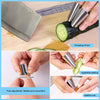1PCS Onion Holder Slicer, 6PCS Finger Guard Set for Cutting, Stainless Steel Finger Protector, Thumb Guard Peelers for Onion Nuts Kitchen Tool Avoid Hurting When Slicing and Chopping