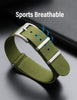 TACTICAL FROG 18mm Watch band with Stainless Steel Buckle, Waterproof Nylon Watch Strap for Men & Women,Green
