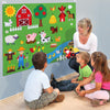 G.C Farm Animals Felt Board Story Set for Toddlers 84Pcs Preschool Storytelling Flannel Classroom Educational Learning Play Kit Wall Activity Hanging Gift for Kids - 40 Extra Stickers