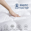 Bedsure Mattress Pad Queen Size - Cooling Cotton Mattress Cover, Quilted Fitted Mattress Topper with Deep Pocket Fits 8-21 Inch Mattress, Breathable Fluffy Pillow Top, White