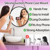 Giumel 2PCS Silicone Suction Phone Case Mount,Non Slip Suction Cup Phone Mount,Hands-Free Phone Accessories Holder for Selfies and Videos,Silicon Adhesive Phone Stand Sticky for Cell Phone Transparent