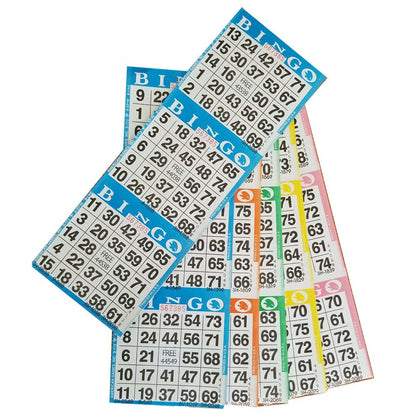 Bingo Paper Game Cards - 3 cards - 5 sheets - 100 books of 5 sheets