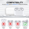 MHYALUDO Airpods Pro 2nd/1st Generation Case Cover, Compatible with Airpods Pro Case 2nd Gen USB C Charging Port (2023/2022/2019), Clear Soft Transparent Military Grade Shockproof Case, Clear White