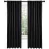 Deconovo Blackout Curtains 84 Inches Long, Black Blackout Curtains for Bedroom - 2 Panels, 52x84 Inch, Room Darkening Curtains for Living Room, Back Tab and Rod Pocket Black Curtains
