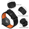 Anbeer Leather Watch Band for Men and Women,18mm Quick Release Premium Replacement Watch Strap Black&Orange