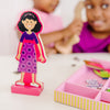 Melissa & Doug Abby and Emma Deluxe Magnetic Wooden Dress-Up Dolls Play Set (55+ pcs)