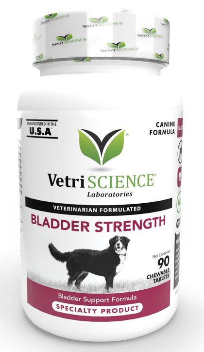 VetriScience Bladder Strength Supplement for Dogs - Vet Recommended Bladder Supplement for Spayed and Senior Dogs, UT Health, Bladder Control, Prevent Bladder Crystals and Stones