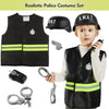 Cocojeci Boys Dress up Trunk Costumes Set,15pcs Pretend Role Play Set Fireman, Police, Construction Worker Costume with Accessories for Kids Ages 3-7