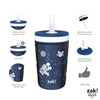 Zak Designs Disney Mickey Mouse Kelso Tumbler Set, Leak-Proof Screw-On Lid with Straw, Bundle for Kids Includes Plastic and Stainless Steel Cups with Bonus Sipper (3pc Set, Non-BPA)15 fl oz.