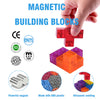 WorWoder Kids Magnetic Building Blocks Magic Magnetic 3D Puzzle Cubes, Set of 7 Multi Shapes Magnetic Blocks with 54 Guide Cards, Intelligence Developing and Stress Relief Fidget Toys for Kids (Blue)
