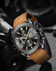 BY BENYAR Mens Watches Analog Quartz Chronograph Waterproof Luminous Watch for Men Business Work Sport Casual Fashion Brown Leather Band Dress Men's Wrist Watches Elegant Gifts for Men