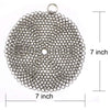 316 Premium Stainless Steel Cast Iron Cleaner, Chainmail Scrubber for Cast Iron Pan Pre-Seasoned Pan Dutch Ovens Waffle Iron Pans Scraper Cast Iron Grill Scraper Skillet Scraper HOVhomeDEVP (7 Inch)
