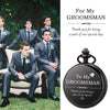 SIBOSUN Groomsman for Wedding or Proposal - Engraved to My Groomsmen Pocket Watch - Personalized for Best Man Pocket Watches Black