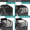 PetAmi Small Dog Purse Carrier, Soft-Sided Pet Carrier Bag with Pockets, Portable Medium Dog Puppy Large Cat Travel Handbag Tote, Airline Approved Breathable Mesh, Poop Dispenser Sherpa Bed, Dark Gray