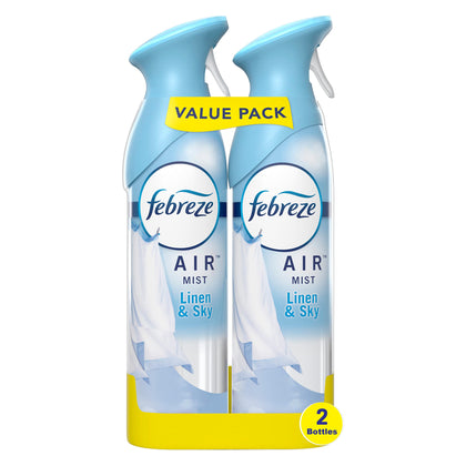 Febreze Odor-Fighting Air Freshener, Linen & Sky, 8.8 Ounce - 2 Count (Pack of 1)