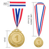 IHPUKIDI 12 Pieces Gold Silver Bronze Award Medals, Olympic Style Winner Medals Gold Silver Bronze Prizes for Sports, Competitions, Party Favors, 2 Inches