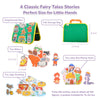 CHEFAN 4 Pack Felt Board Story Set,The Mitten,The Little Red Riding Hood,Gingerbread Man,Ugly Duckling,Precut Felt/Flannel Figure Pieces Teaching Wall for Preschool Activity Early Storytelling