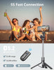 Selfie Stick Tripod with Light, 45'' Extra Long Selfie Sticks with Wireless Remote, Portable Phone Tripod Compatible with iPhone 15 Pro Max/15/14 Pro/14/13, Samsung S22/ S23 Ultra/Android Smartphone