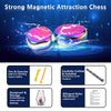 2024 New Colorful Magnetic Chess Game Set,Magnetic Chess Game with Stones/Sponge Chessboard/String,Magnet Game with Rocks,Family Game Party Game for Kids and Adults