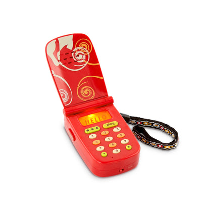 B. toys- Hellophone- Red- Pretend Play Toy Cell Phone - Kids Play Phone with Light Sounds and Songs - Toddler Phone with Message Recorder- 18 months +